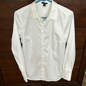 Women’s white button down shirt from Ann Taylor